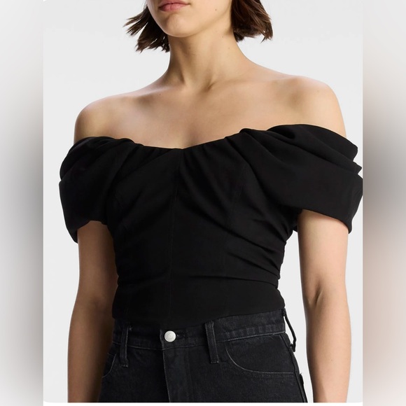NWT A.L.C. Nora Off Shoulder Black Top | Size 4 - Picture 1 of 11